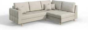Кремав ъглов диван (десен ъгъл) Ariella - Ropez