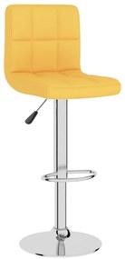 334236 vidaXL Бар табуретка, горчица жълто, текстил