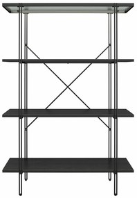Черна етажерка за книги в дъб 79x117 cm Wainwright - Queer Eye