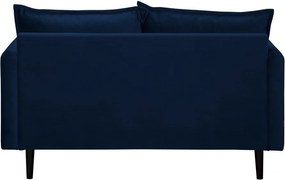 Тъмносин кадифен диван 138 cm Juli – Ropez