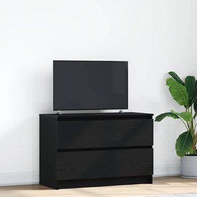 861788 vidaXL ТВ шкаф черен 80x35x54 cm Изработена дървесина