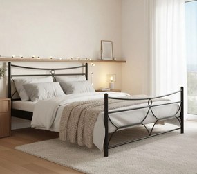 Легло Pier-90x200-Black-Με ποδαρικό