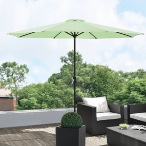 Parasol 230x300cm Steel/Polyester Pastel Green