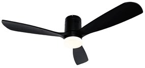 Вентилатор за таван черен 132 см вкл. LED димируем с дистанционно управление - София