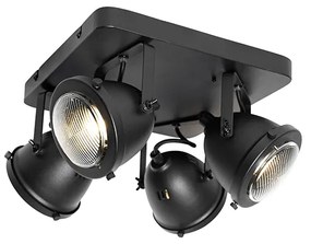 Индустриален прожектор черен 4-светлина - Emado