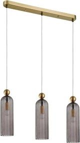 Полилей на кабел PIEGA 3xE14/40W/230V месинг/опушено черно