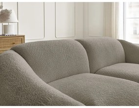 Сиво-кафяв диван от букле 230 cm Tina – Bobochic Paris