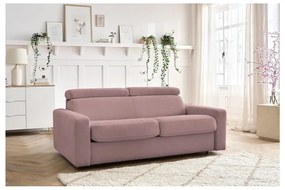 Розов разтегателен диван 215 cm Monaco – Bobochic Paris