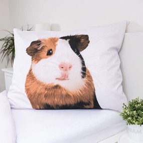 Бяло единично памучно детско спално бельо 140x200 cm Guinea Pig – Jerry Fabrics