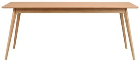 Сгъваема маса за хранене с плот от ясенова дървесина 190x90 cm Yumi - Rowico