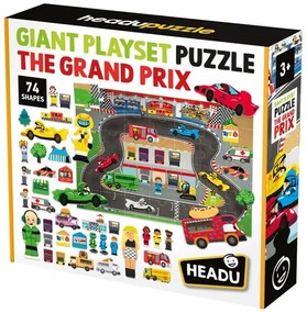 Образователен пъзел, Headu, Giant Playset, The Grand Prix, 42 части