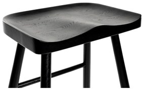 Бар стол от черен дъб 64 cm Vander - White Label