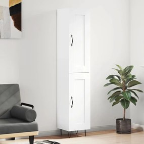 3200481 vidaXL Висок шкаф, бял, 34,5x34x180 см, инженерно дърво
