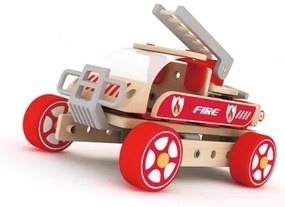Classic world  -  Дървен конструктор за деца - Пожарникарска кола