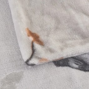 Сиво единично спално бельо от микроплюш 140x200 cm Ronja – My House