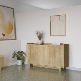 Скрин от дъбов декор в естествен цвят 140x80x40 cm Daira – Marckeric