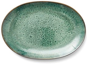 Зелена/черна глинена чиния за сервиране Gastro Green/Black – Bitz