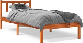 844802 vidaXL Рамка за легло без матрак, восъчнокафяв, 90x190 см, бор масив