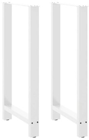 4013357 vidaXL Крака за бар маса, бели, 2 бр., 60 x (110-111) см, стомана