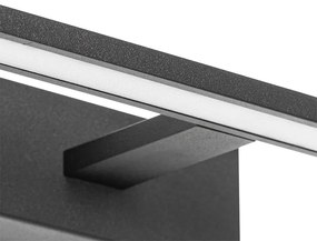 Модерен стенен аплик черен 62 см с LED IP44 - Jerre