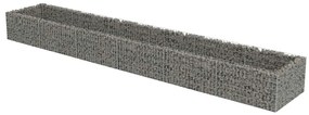 143555 vidaXL Габион повдигната леха, поцинкована стомана, 540x90x50 cм
