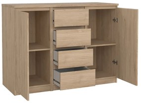 Скрин от дъбов декор в естествен цвят 121x91x50 cm Naia – Tvilum