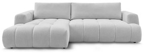 Светлосив сгъваем/с място за съхранение ъглов диван (ляв ъгъл) Fuji – Bobochic Paris