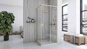 Душ кабина Rea City 80x100 Brush Gold