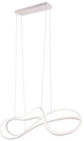 Бяло LED висящо осветително тяло с метален абажур Nala - Trio Select