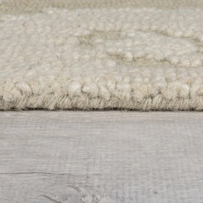 Бежов ръчно изработен вълнен килим 200x290 cm Dion Ikat – Flair Rugs