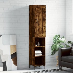 3200326 vidaXL Висок шкаф, опушен дъб, 34,5x34x180 см, инженерно дърво