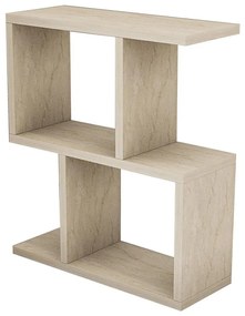 Странична маса CROS с мраморен декор, бежова