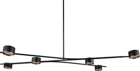 Черно метално висящо осветително тяло Coda – Trio Select