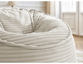 Бежов пуф от рипсено кадифе Socrate – Bobochic Paris