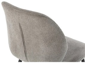 Светлосиви тапицирани трапезни столове в комплект 4 бр. Ansu – Marckeric