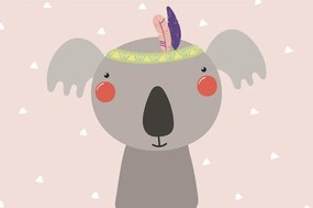 Тапет – Коала с индианско перо
