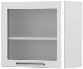 Висящ шкаф Modena V5-60-1KS with Витрина-White - Gray light