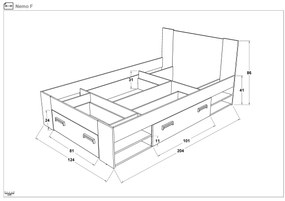 Легло 120/200 Немо + матрак