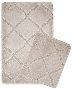 Светлокафяви килими за баня в комплект от 2 бр. 50x80 cm Cizgili – Foutastic