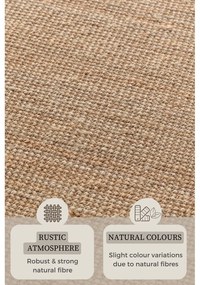 Килим от юта в естествен цвят 160x230 cm Bouclé - Hanse Home