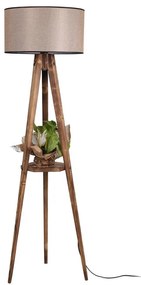 Подова лампа TRIPOD 1xE27/60W/230V бежово/кафяво