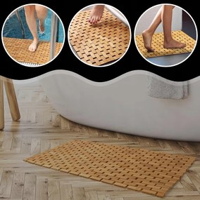 Универсален килим за баня, бамбук,  нехлъзгав, влагоустойчив,  многофункционална употреба (бани, сауни, къмпинг)