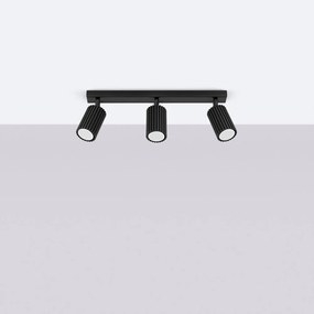 Черен прожектор 6,5x45 cm Gleam – Sollux