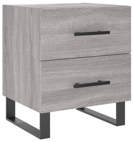 827368 vidaXL Нощно шкафче, сив сонома, 40x35x47,5 см, инженерно дърво