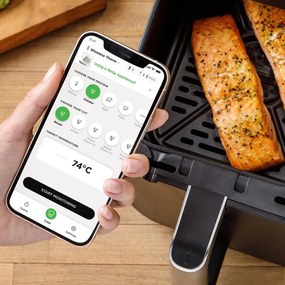 Кухненски термометър Ninja ProChef WP100EU, Bluetooth, Мобилно приложение, Сензор за вътрешна и околна темп, До 370C, Черен/сребрист