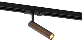 Модерен тъмно бронзов прожектор за 1-фазова релсова система - Iconic Ivy