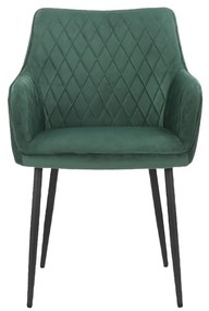 Зелени тапицирани трапезни столове в комплект 2 бр. Elvira – Støraa