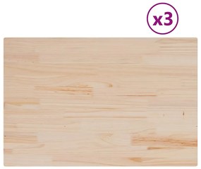 847434 vidaXL Плотове за маси, 3 бр, 80x53x2,5 см, правоъгълни, бор масив