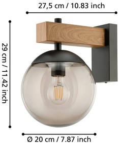 Стенно външно осветително тяло (височина 29 cm) BUFALATA – EGLO