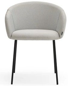 Светлосив тапициран трапезен стол Add – Teulat